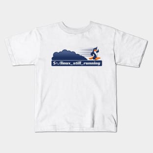 Linux Penguin Running Kids T-Shirt